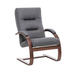 Кресло Leset Монэ Орех текстура Malmo 95 (темно-серый)