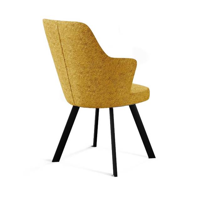 Стул DikLine 235 поворотный, NS Gold горчица, ножки черные