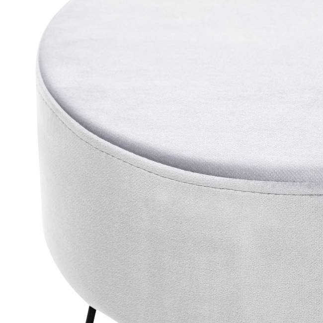 Пуф Leset Кома, велюр Светло-серый Светло-серый Черный