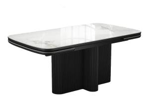 Стол DikLine SKO140 Керамика Пандора Серый глянец YB8020122BG/подстолье черное/опоры черные (2 уп.)