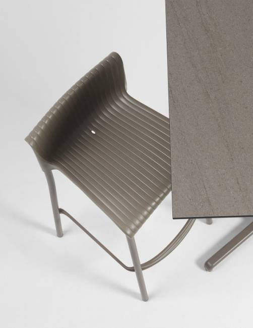 Подстолье металлическое барное складное Scudo High тортора 520х480х1070 мм