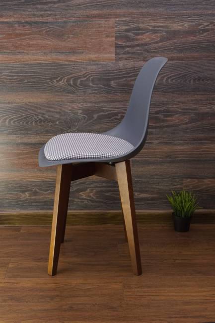 Стол Сканди М 90 орех со стульями Сашш орех серый ГЛ