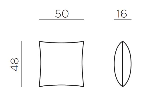 Подушка декоративная Passepartout сардиния 480х500х160 мм