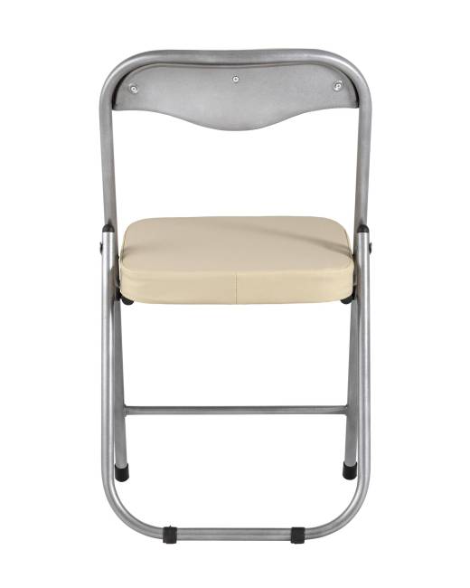 Стул складной ДЖОН металлик, кремовый