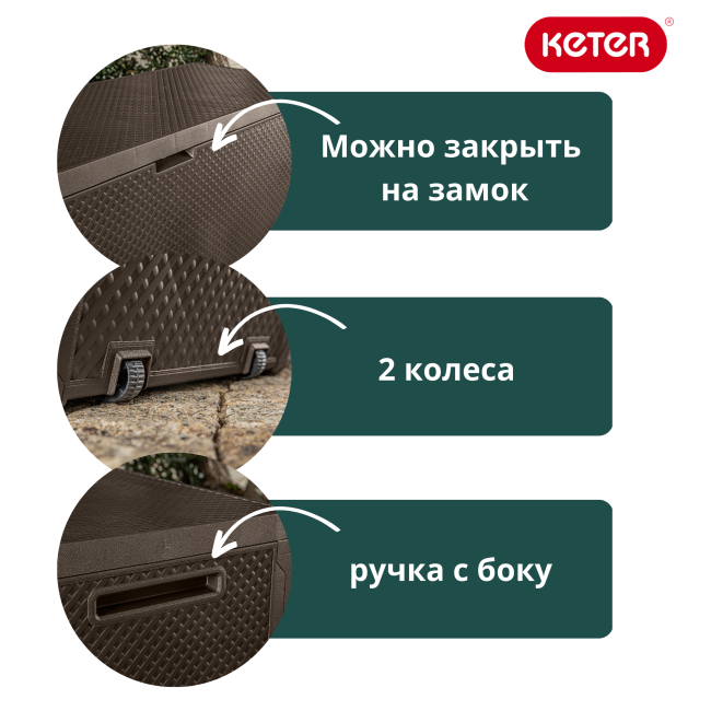 Сундук Эмили (EMILY STORAGE BOX) 280л, графит