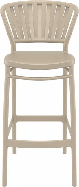 Стул пластиковый барный Portofino бежевый 480х520х1060 мм