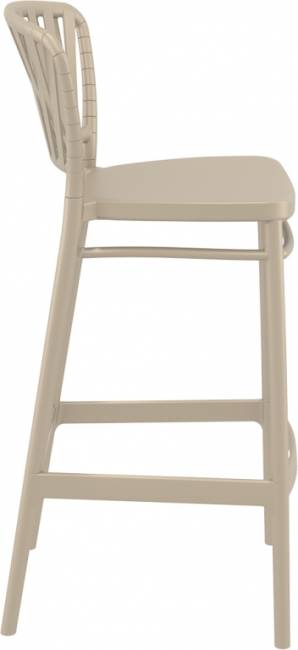 Стул пластиковый барный Portofino бежевый 480х520х1060 мм