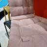 Кресло-качалка пластиковое с подушкой Folio табак, розовый 720х810-925х1190-1125 мм