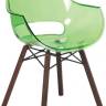 Кресло прозрачное Opal Wox Iroko натуральный, зеленый 590х620х820 мм