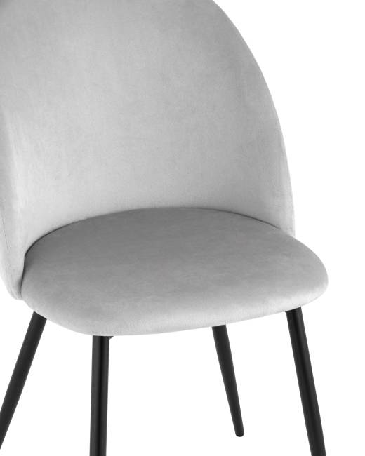Стул Lilly велюр серебристый