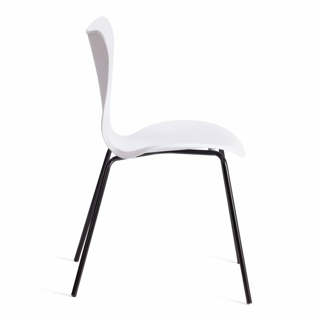 Стул Jacobsen (mod DC 102-1) / 1 шт. в упаковке пластик/металл, 45 х 54.5 х 80 см, White (белый) / Black (черный) белый пластик/металл