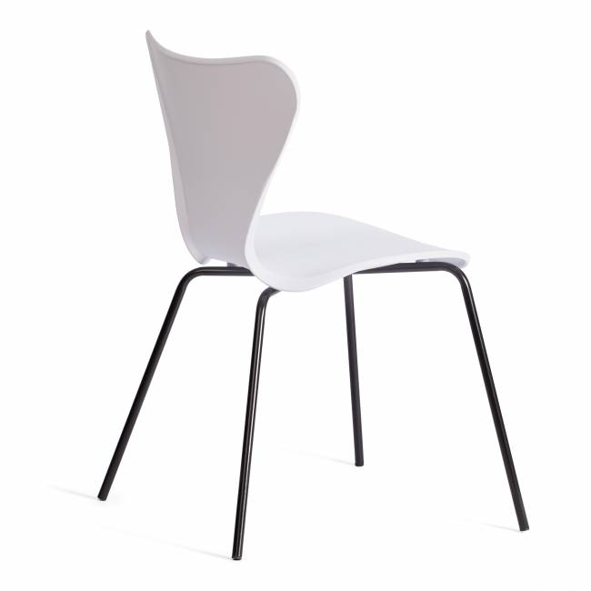Стул Jacobsen (mod DC 102-1) / 1 шт. в упаковке пластик/металл, 45 х 54.5 х 80 см, White (белый) / Black (черный) белый пластик/металл