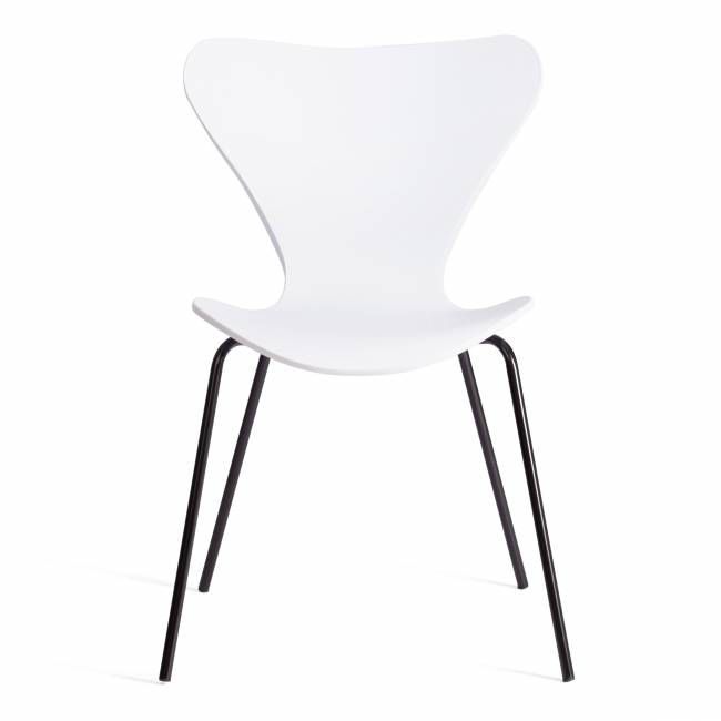 Стул Jacobsen (mod DC 102-1) / 1 шт. в упаковке пластик/металл, 45 х 54.5 х 80 см, White (белый) / Black (черный) белый пластик/металл