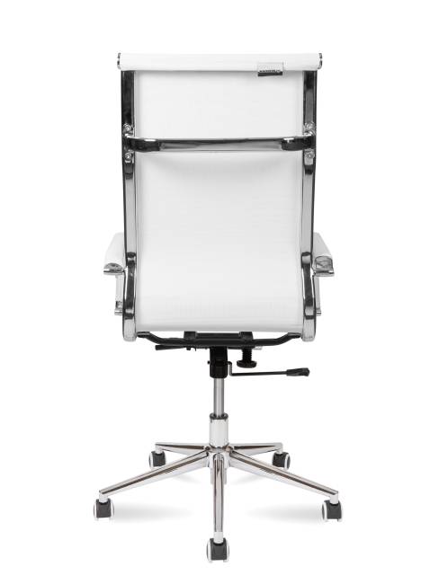 Кресло офисное / Хельмут / (white) сталь + хром / белая сетка