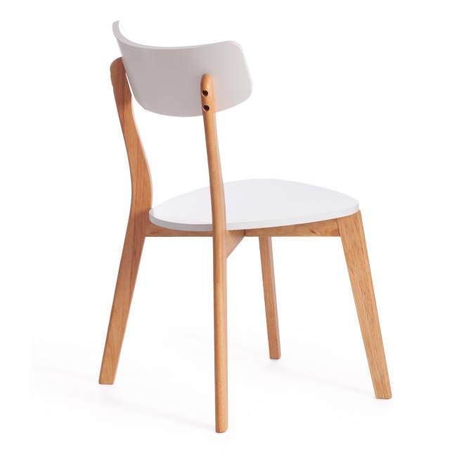 Стул Клеар/Claire/1 шт. в упаковке дерево гевея, МДФ, 48х49,5х81,5хш44см, белый/натуральный White (Белый) / Natural (натуральный) дерево гевея, МДФ