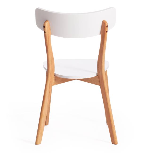 Стул Клеар/Claire/1 шт. в упаковке дерево гевея, МДФ, 48х49,5х81,5хш44см, белый/натуральный White (Белый) / Natural (натуральный) дерево гевея, МДФ