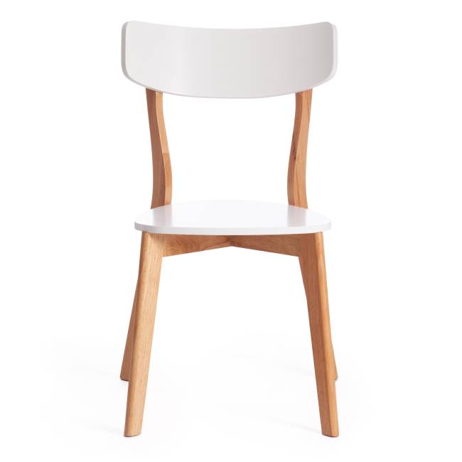 Стул Клеар/Claire/1 шт. в упаковке дерево гевея, МДФ, 48х49,5х81,5хш44см, белый/натуральный White (Белый) / Natural (натуральный) дерево гевея, МДФ