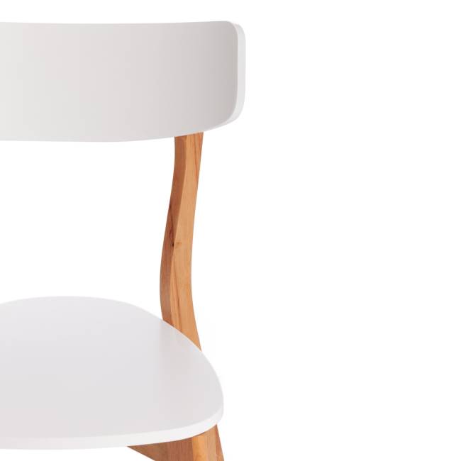 Стул Клеар/Claire/1 шт. в упаковке дерево гевея, МДФ, 48х49,5х81,5хш44см, белый/натуральный White (Белый) / Natural (натуральный) дерево гевея, МДФ