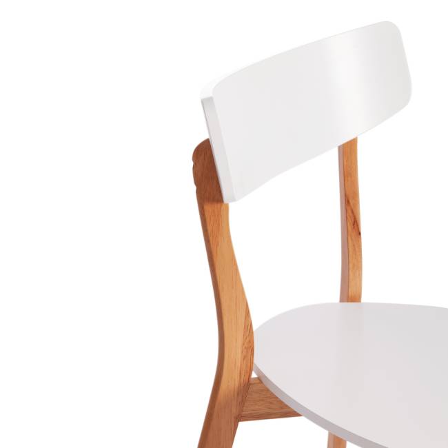 Стул Клеар/Claire/1 шт. в упаковке дерево гевея, МДФ, 48х49,5х81,5хш44см, белый/натуральный White (Белый) / Natural (натуральный) дерево гевея, МДФ
