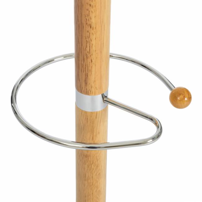 Вешалка Himawari (mod. GH-8014) дерево/хром/мрамор, White (Белый) / Natural (натуральный), 37x37x175см White (Белый) / Natural (натуральный) дерево/хром/мрамор