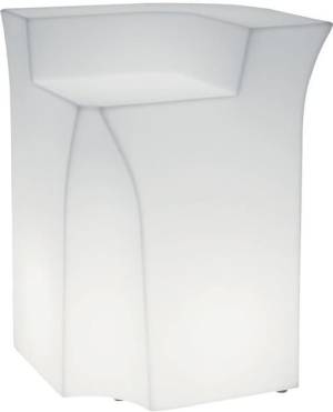 Стойка пластиковая барная светящаяся Jumbo Corner Lighting белый 850х850х1100 мм
