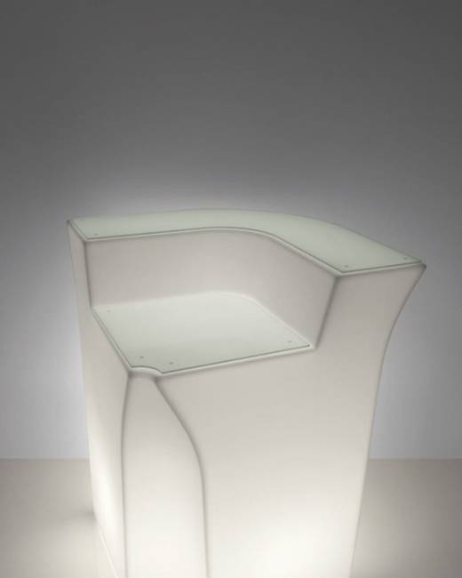 Стойка пластиковая барная светящаяся Jumbo Corner Lighting белый 850х850х1100 мм Стойка пластиковая барная светящаяся Jumbo Corner Lighting белый 850х850х1100 мм