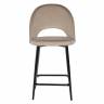 Стул полубарный Leo латте с жаккардом, поворотный механизм
