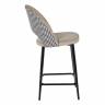 Стул полубарный Leo латте с жаккардом, поворотный механизм