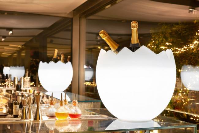 Кулер для бутылок светящийся Kalimera белый Ø440х400 мм