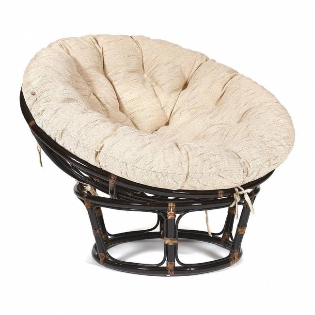 Кресло "PAPASAN" 23/01 W /с подушкой/ Antique brown (античный черно-коричневый)