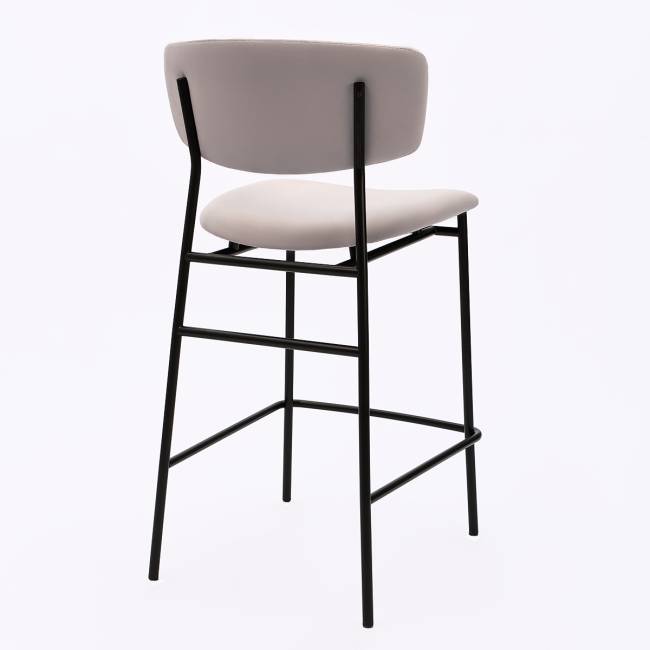 Дизайнерский полубарный стул Marko серый, черный металл