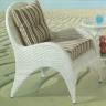 Кресло "Монтана", из искусственного ротанга, белый, серый