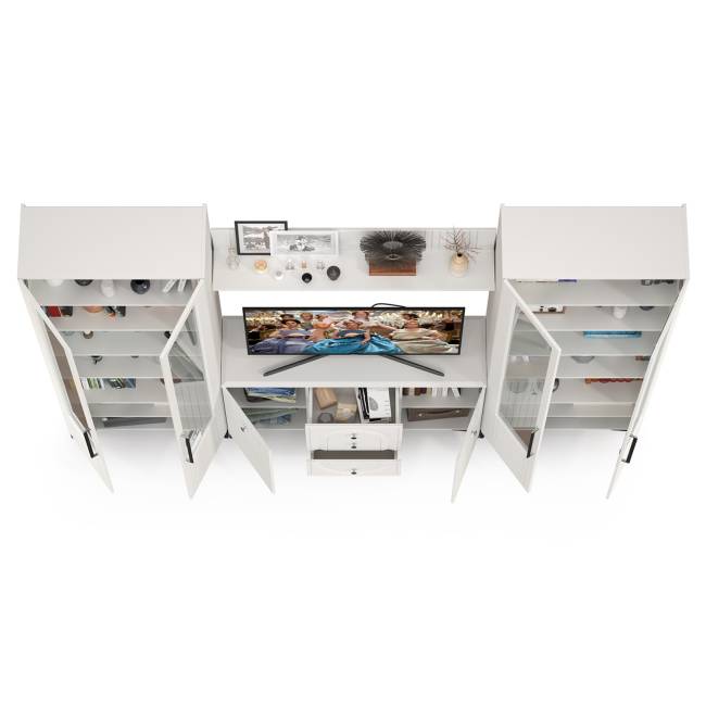 Набор мебели для гостиной Валенсия № 102 цвет белый шагрень