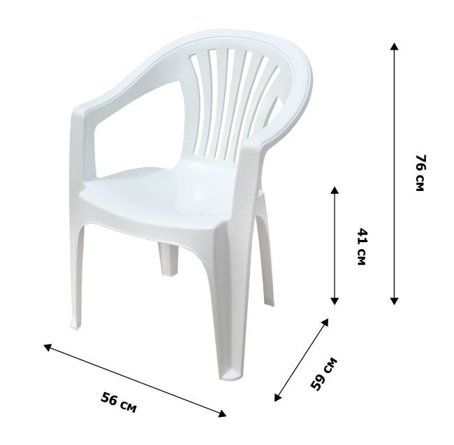 Кресло пластиковое Эфес, белый