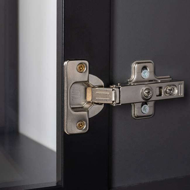 Шкаф со стеклом и шкаф с полками в гостиную Сидней цвет антрацит/МДФ веллюто капучино