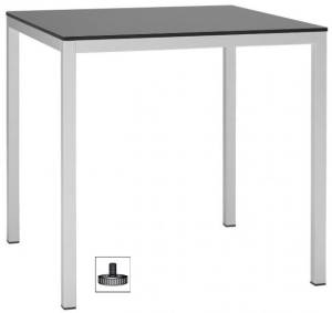Стол ламинированный обеденный Mirto белый, антрацит 790х790х750 мм
