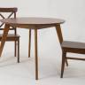 Стол Сканди К 90 орех со стульями Ингольф орех