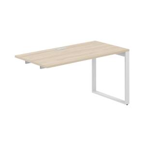 AG.185.AR.L.72.WH / Секция рабочей станции 1400х700х750 / профиль О-образный: 70х20 белый; лючок: серебро; столешница: акация равелло