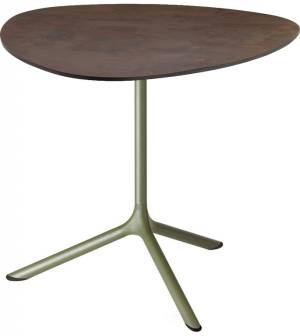 Стол ламинированный обеденный Tripe Maxi оливковый, кортен 830х830х740 мм