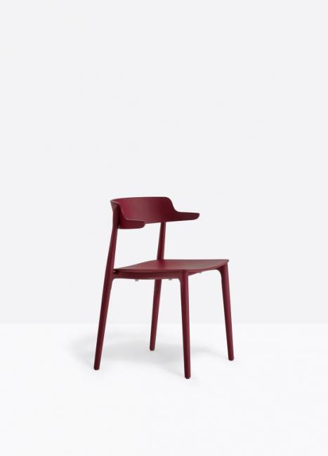 Кресло деревянное Nemea красный 520х500х765 мм