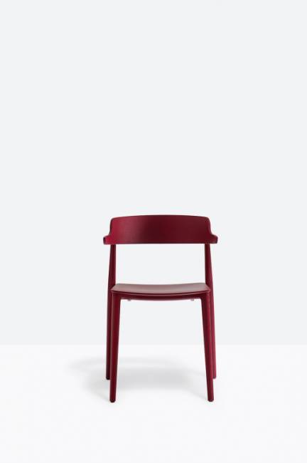 Кресло деревянное Nemea красный 520х500х765 мм