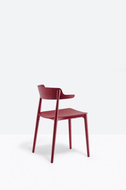 Кресло деревянное Nemea красный 520х500х765 мм