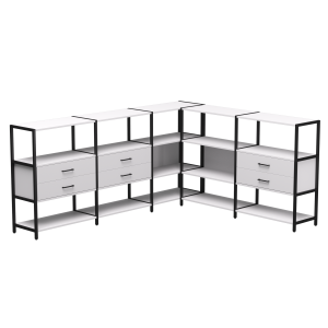 Набор стеллажных систем №15 Everprof EVO 2440x2020x1120 Белый/Черный