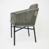 Кресло плетеное с подушками Palermo антрацит, светло-коричневый 580х600х760 мм