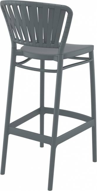 Стул пластиковый барный Portofino темно-серый 480х520х1060 мм