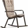 Кресло-качалка пластиковое с подушкой Folio табак, бежевый 720х810-925х1190-1125 мм