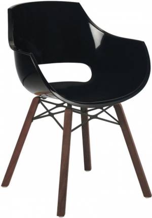 Кресло пластиковое Opal Wox Iroko натуральный, черный 590х620х820 мм