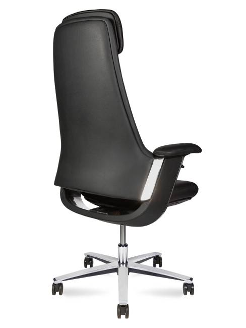 Кресло офисное / York / черная кожа / алюминевая база Кресло офисное / York / черная кожа / алюминевая база