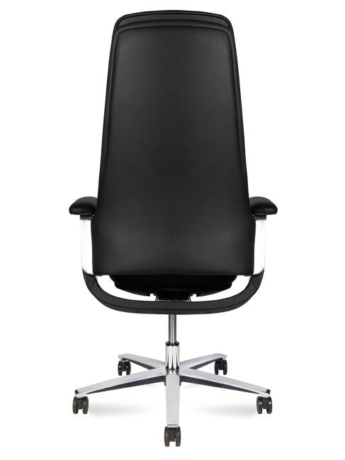 Кресло офисное / York / черная кожа / алюминевая база Кресло офисное / York / черная кожа / алюминевая база