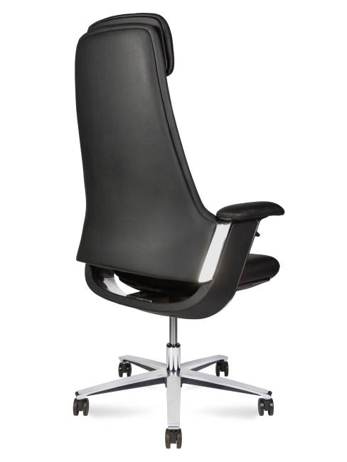 Кресло офисное / York / черная кожа / алюминевая база Кресло офисное / York / черная кожа / алюминевая база